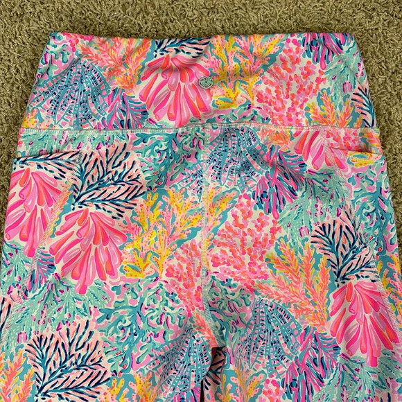 Lilly Pulitzer weekender high rise leggings splash dance sz lg - Picture 9 of 10